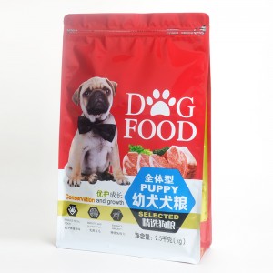 Zak voor hondenvoer van 2,5 kg hersluitbare zak met rits en bodembodem voor huisdieren